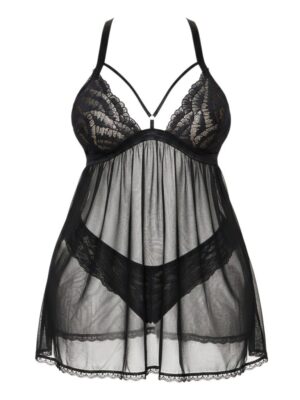 Risk It All Babydoll Set - Black
