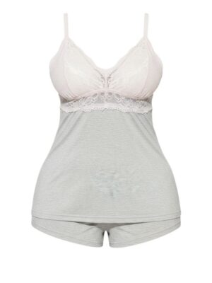I Prefer Sweet Dreams Shorts Set- Grey