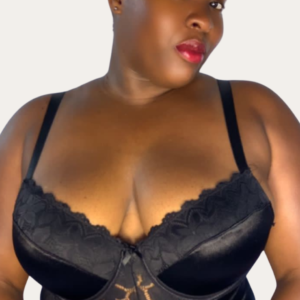 Eyes on me Satin Teddy - Black