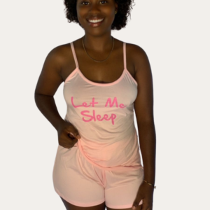 Let Me Sleep Short Set - Light Pink