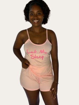 Let Me Sleep Short Set - Light Pink