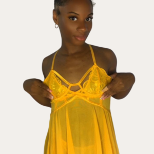 All U Need Lace Babydoll - Yellow