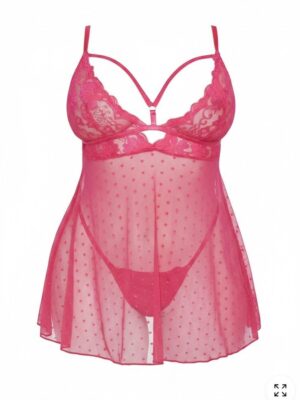 Sweet Whispers Babydoll - Hot Pink