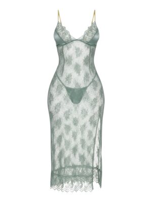 Keep Your Promises Lace Gown - Sage