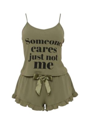 Someone Cares Short Set - Olive