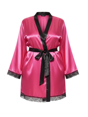 Late Nights, Early Mornings Satin Robe - Hot Pink