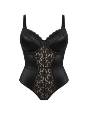 Eyes on me Satin Teddy - Black