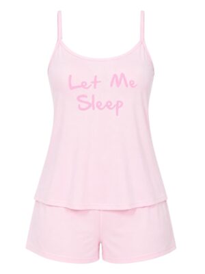 Let Me Sleep Short Set - Light Pink