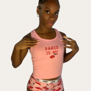 Love Paris Boyshorts Set - Red/Combo