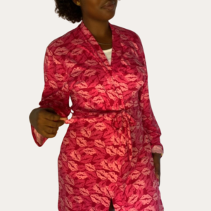 Lots Of Kisses Robe - Magenta