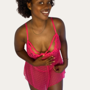 Sweet Whispers Babydoll - Hot Pink
