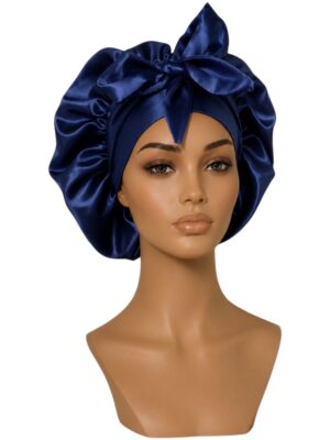 Double Layer Satin - Navy Blue