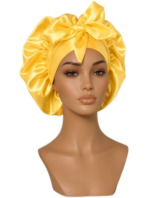 Double Layer Satin Bonnet - Yellow