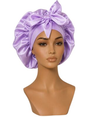 Double Layer Satin Bonnet - Lavender