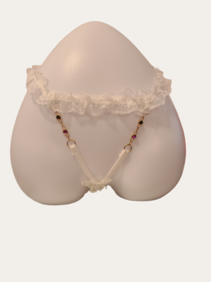 Your Addiction Crotchless Panty - White