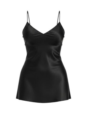 Tongue Tied Satin Babydoll - Black