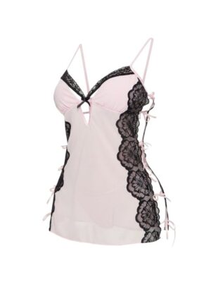 All Strings Attached Babydoll - Light pink