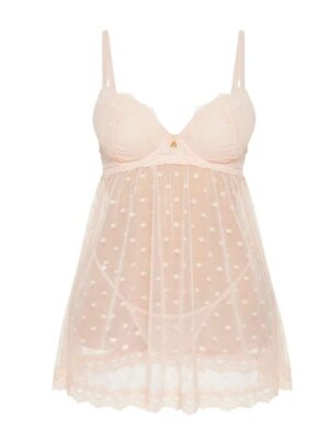 Daydreaming Mesh Babydoll Set - Blush