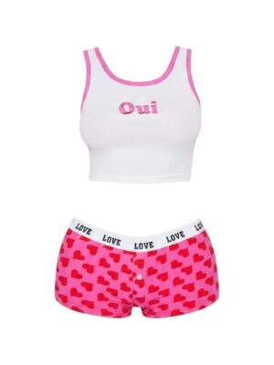 Oui Boyshorts Set - Pink/Combo