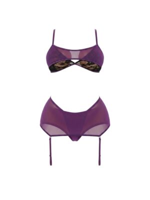 Want You To Want Me Garter Set - Purple