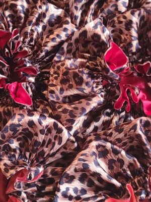 Leopard Print Satin Bonnet