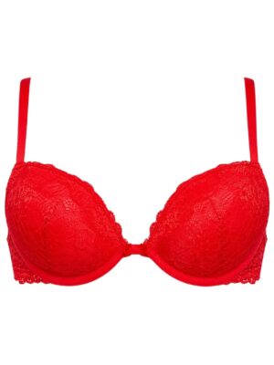 Rosy Lace Bra - Red