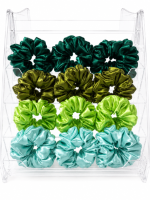 Emerald Oasis Satin Scrunchies