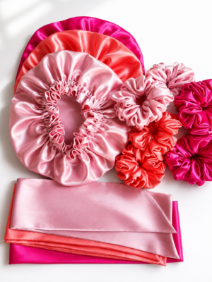 Flamingo Blush Satin Set